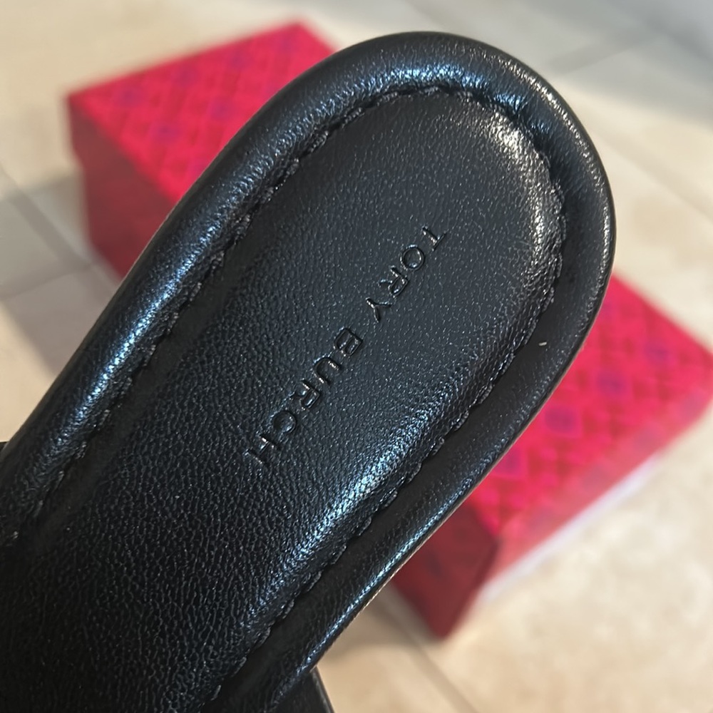 New Tory Burch Miller Pave Leather Sandal - Picture 5 of 13